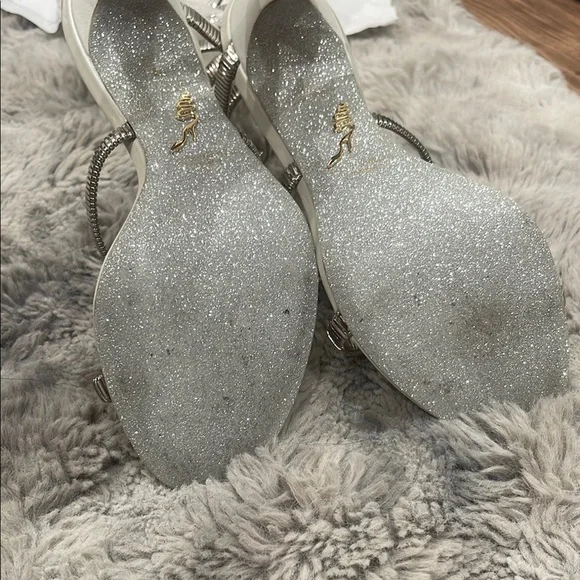 Rene Caovilla Silver Spiral Heels - Picture 9 of 9